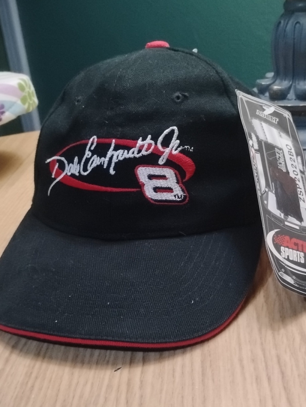 Chase Authentics Black and Red Dale Earnhardt Jr. Number 8 Cap